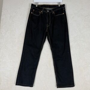 Levi Strauss 514 Men Dark Wash Straight Fit Jeans Size 34x30 Timeless Minimalist